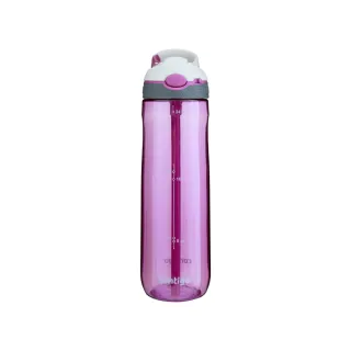 【CONTIGO】Tritan彈蓋吸管瓶710cc-紫色(防塵/防漏)