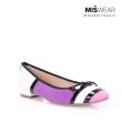 【MISWEAR】女-平底鞋-BRENDA ZARO 真皮多彩平底芭蕾鞋-紫