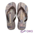 【QWQ】男款天然橡膠夾腳拖鞋-鞋帶保固-防滑耐磨-紳士守則-棕 MIT(ABBC00707)