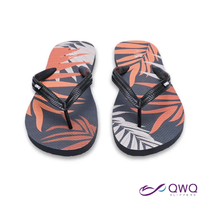 【QWQ】男款防滑夾腳人字拖鞋-海灘玩水-耐磨好穿-Aloha-黑 MIT(ABBA00805)