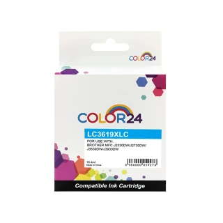 【Color24】for BROTHER LC3619XL-C/LC3619XLC 藍色高容量相容墨水匣(適用 MFC J2330DW/J2730DW/J3530DW)