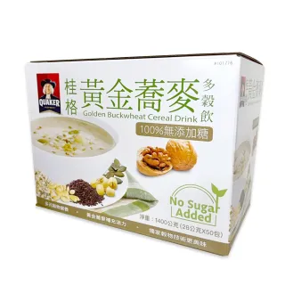 【美式賣場】QUAKER桂格 黃金蕎麥多穀飲-無糖(28gx50包/盒)