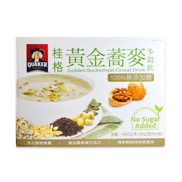 【美式賣場】QUAKER桂格 黃金蕎麥多穀飲-無糖(28gx50包/盒)