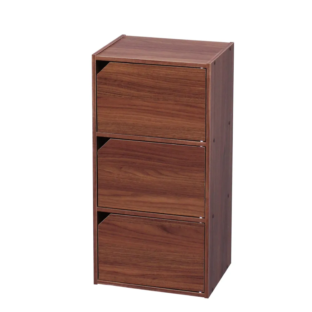 【IRIS】木質居家附門二層收納櫃 MDB-2D(書櫃 層架 收納櫃 置物櫃)