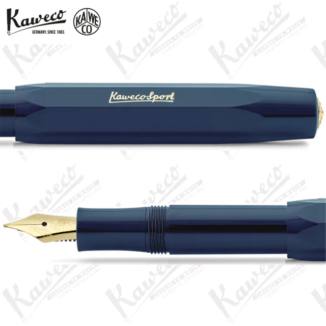 【KAWECO】CLASSIC SPORT系列 海軍藍 金尖 鋼筆(Navy)