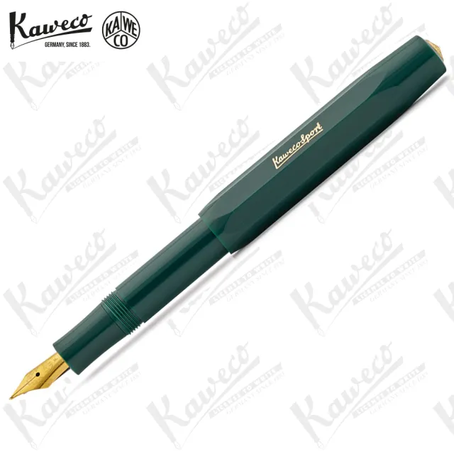 【KAWECO】CLASSIC SPORT系列 暗綠色 金尖 鋼筆(翡翠綠)
