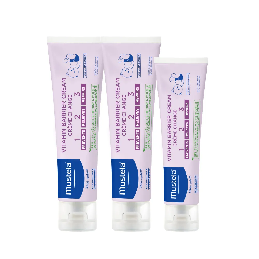 【Mustela 慕之恬廊】衛蓓欣VBC全效護膚膏3入組 屁屁膏(公司貨 台灣獨家總代理 100mlX2入+50mlX1入)