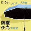 【DiDa 雨傘】PLUS+ MOMO獨家 大傘面全能遮光自動傘(黑膠/抗UV/夜光)