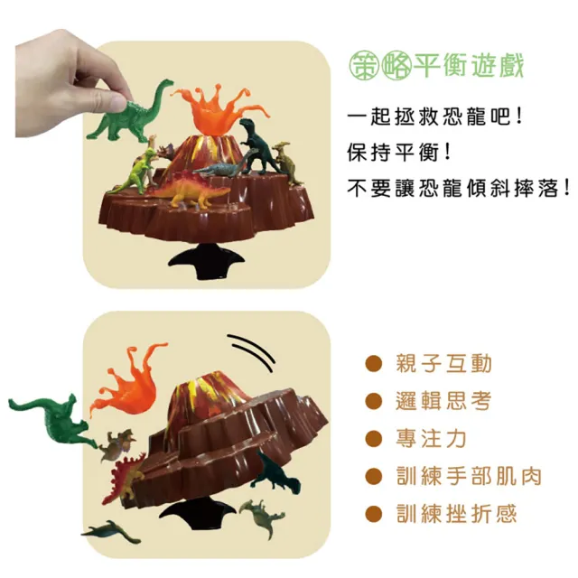【Kiddy Kiddo綺迪樂】侏羅紀冒險(恐龍、益智平衡桌遊、STEAM)