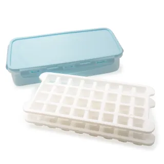 64格矽膠製冰盒+保鮮盒(冰塊一按即出)