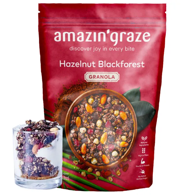 【Amazin graze】堅果穀物燕麥脆片-榛果巧克力250gx1入
