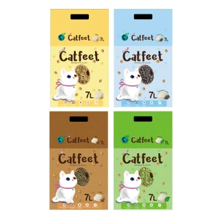 【CatFeet】天然環保豆腐砂 7L 原味/活性碳/綠茶/咖啡(六包組)