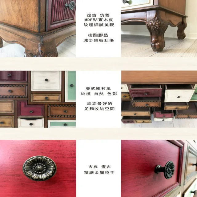 【新生活家具】《愛麗》玄關櫃 功能櫃 收納櫃 美式古典鄉村多抽斗櫃