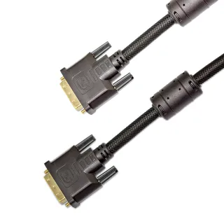 【Fujiei】DVI-D公對公鍍金頭數位類比編織線3米(DVI25 高清螢幕連接線)