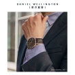 【Daniel Wellington】DW 錶帶 Classic York 18/20mm黑棕壓紋真皮錶帶-銀 絕版(DW00200025)