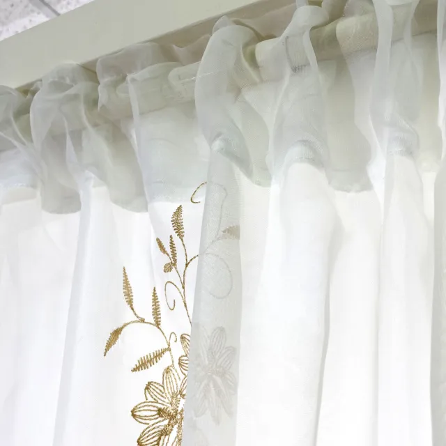 【特力屋】風華單層紗簾 寬290x高210cm 米白色
