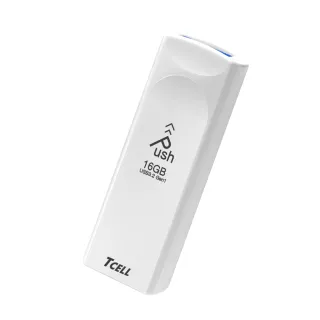 【TCELL 冠元】10入組-USB3.2 Gen1 16GB Push推推隨身碟-珍珠白