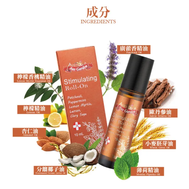 【Ausgarden 澳維花園】迷迭香元氣滿分精油超值4入組(迷迭香精油50mlX2+元氣滾珠10mlX2)