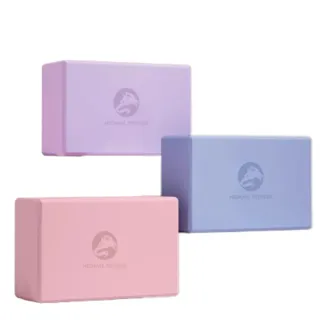 【麥克健身】超強支撐 高密度防滑瑜珈磚 EVA瑜珈磚 2入(瑜珈枕頭 瑜珈輔具 瑜伽磚 瑜珈塊 泡沫磚 瘦身磚)