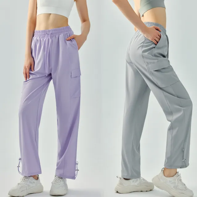 【BODYAIR】出清-率性束腳抽繩工裝哈倫褲(瑜珈.運動.慢跑.透氣.舞蹈.運動褲)