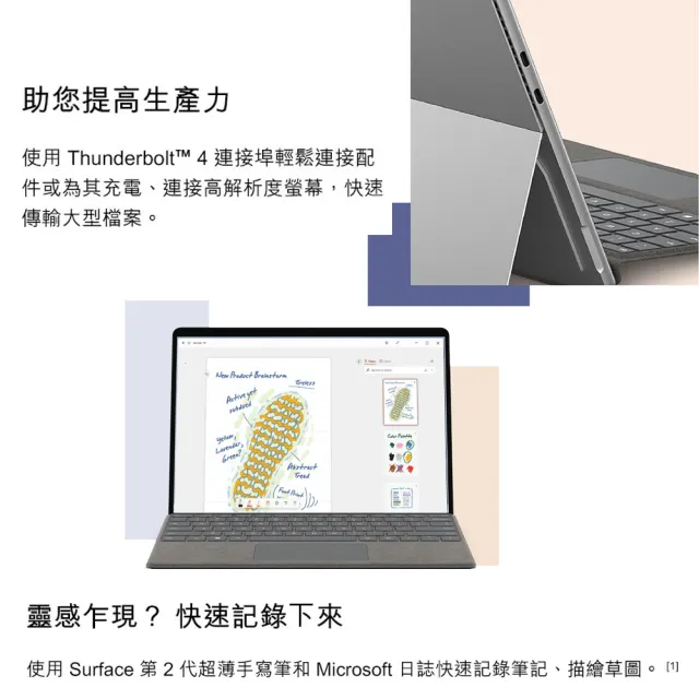 Microsoft 微軟】彩鍵+筆組☆13吋i5輕薄觸控筆電(Surface Pro9/i5