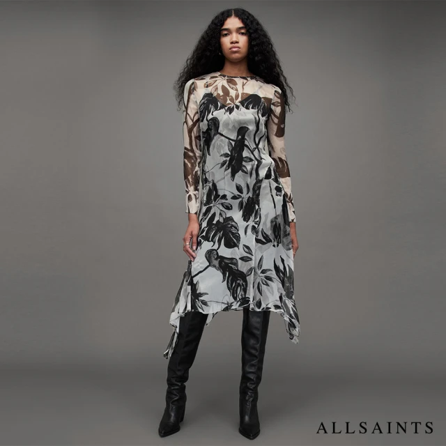 ALLSAINTS RIA JACKIE 印花洋裝ECRU 