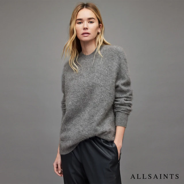 ALLSAINTS CHRISSY 喀什米爾羊毛針織上衣Pewter Grey(修身版型)