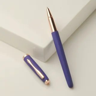 【ZA Zena】不羈的橡皮漆系列 鋼珠筆與鋼筆 一筆二用 豪華禮盒 沉靛(畢業禮物)