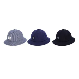 【PS Mall】漁夫帽盆帽休閒貼布條紋純色防曬帽(G1013)