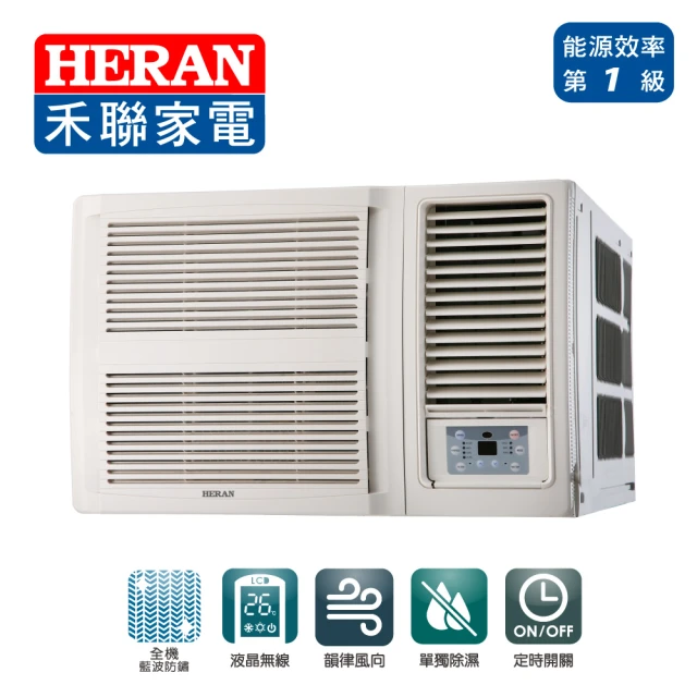 【HERAN禾聯】2-4坪 R32窗型一級變頻冷暖空調(HW-GL23H)