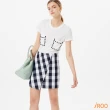 【iROO】黑白格紋短裙