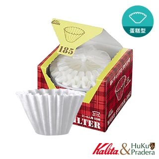 【Kalita】185系列 濾杯專用酵素漂白蛋糕型波紋濾紙 50入(咖啡濾紙)
