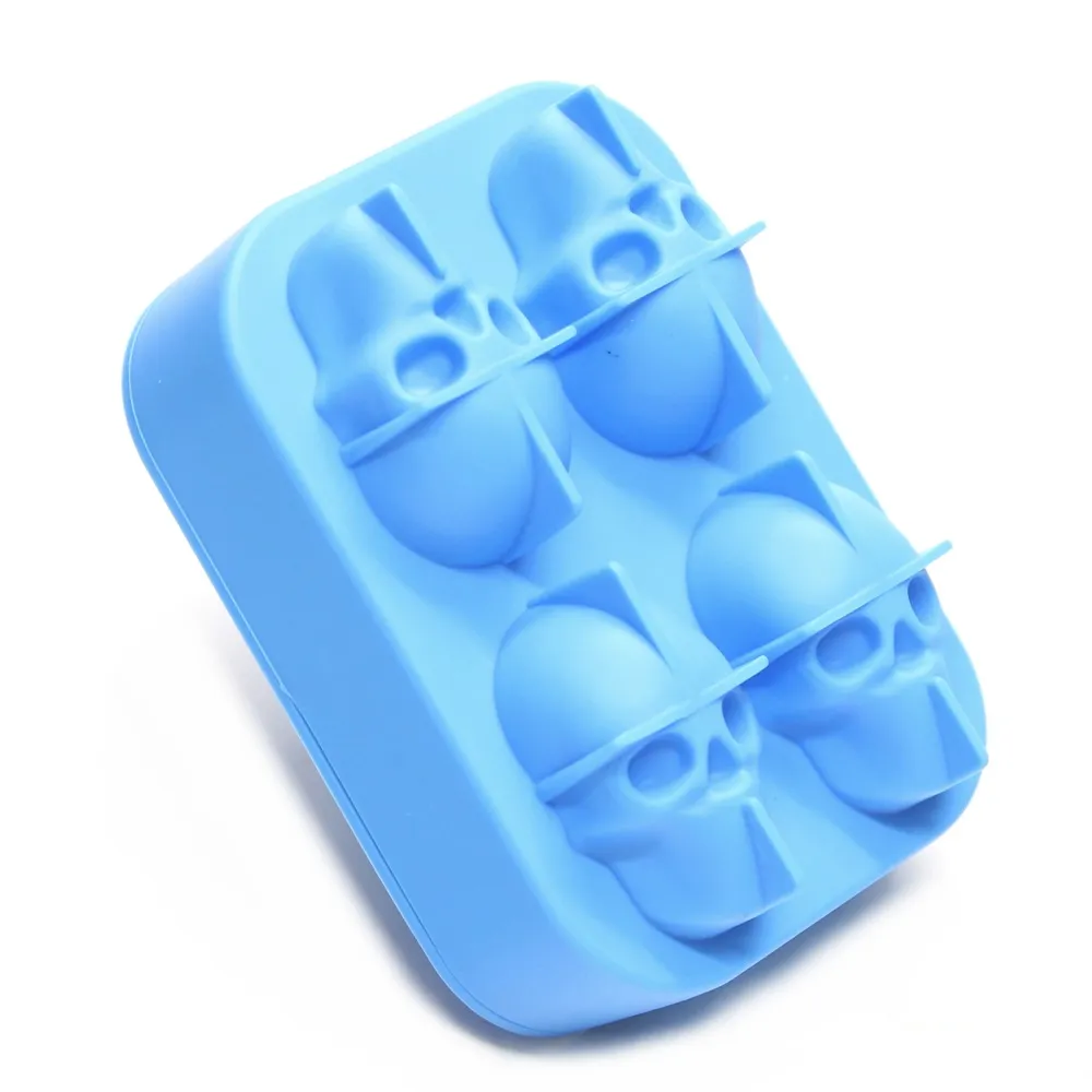 【bargogo】4格骷髏頭造型矽膠製冰盒(可當副食品分裝盒)