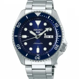 【SEIKO 精工】5 Sports 系列 藍面水鬼鏈帶機械錶x42.5mm(4R36-07G0B -SRPD51K1)