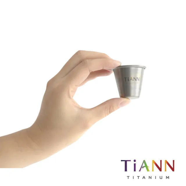 【TiANN 鈦安】純鈦 一口杯/烈酒杯/shot杯/迷你鈦杯 20ml(2入組)