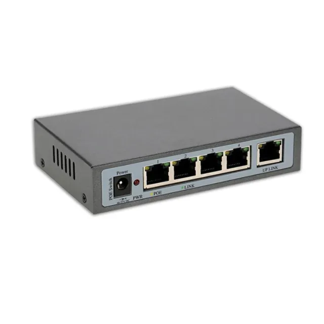【KINGNET】監視器 4+1埠 工業型POE電源集線器(POE電源供應器)