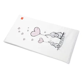 【mamaway 媽媽餵】芬蘭嬰兒床墊套76x42cm親子大象(嬰兒寢具/嬰兒床套/寶寶床包)