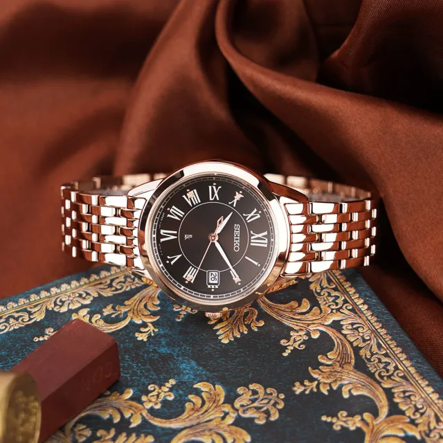 【SEIKO 精工】LUKIA 太陽能真鑽女錶-33mm 母親節 禮物 送禮(V147-0CR0B SUT398J1)