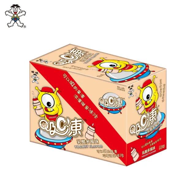【旺旺】吸C凍可吸果凍-乳酸多果汁風味 90G*6入/盒