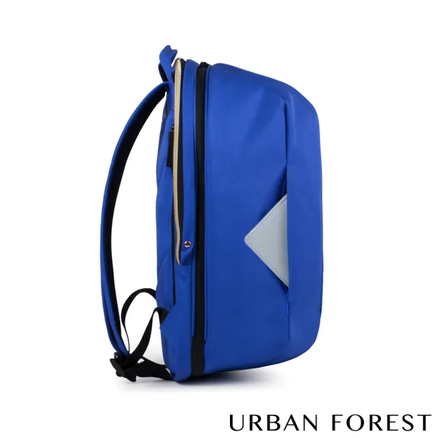 【URBAN FOREST 都市之森】雙11 甲蟲-可擴充後背包/雙肩包-L號(電光藍)