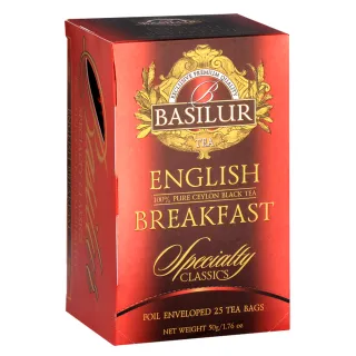 即期品【Basilur 錫蘭茶】70184 經典系列茶包 2gx25包(英式早茶)