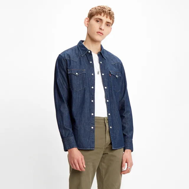 【LEVIS】男款 牛仔襯衫/Barstow 經典V型雙口袋/休閒版型/原色 人氣新品 85744-0000