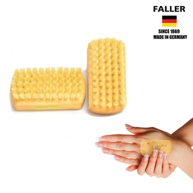 【FALLER德國芙樂森詠木香】德國製原木白豚鬃手部雙足清潔按摩刷(厚刷/沐浴按摩美容)