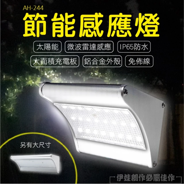 小款太陽能感應燈 LED感應燈 AH-244(防水 工業感應燈 LED燈 太陽能燈 人體感應燈 防水 壁燈 室外燈 防盜)