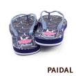 【Paidal】墨鏡兔吃西瓜夾腳涼拖鞋(藍)
