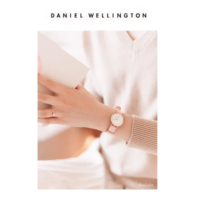 【Daniel Wellington】DW 錶帶 Petite Rosewater 櫻花粉織紋錶帶(DW00200173)