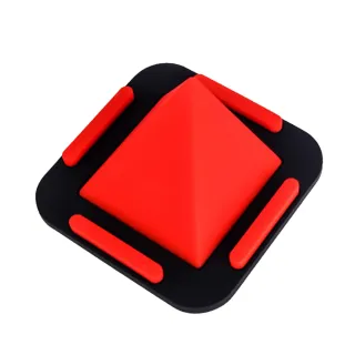 金字塔造型通用款桌面手機支架紅色款(手機平板桌面支架)