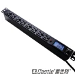 【Castle 蓋世特】8插 機櫃專用無附插頭 鋁合金防突波電源分配插座 延長線 電源線-30A-1.8M(黑)
