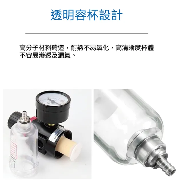 AFR2000 空壓機 調壓濾水器 調壓表 過濾器 濾水器 空壓機濾水器 壓力表(附公母接頭)