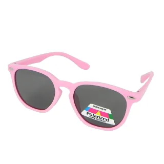 【Docomo】大兒童偏光橡膠太陽眼鏡　美感粉色鏡框　偏光抗UV400鏡片　頂級設計款(坐踩壓不怕壞)